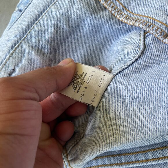 Vintage 1980's Levi's Denim Jacket Trucker Type III Men's Small Light Wash USA - Picture 9 of 9
